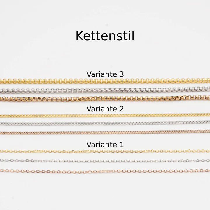 Handschrift Halskette – Übersicht der Kettenstile