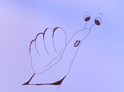 Teil 2 - Tiere zeichnen mit der Hand: Schnecke