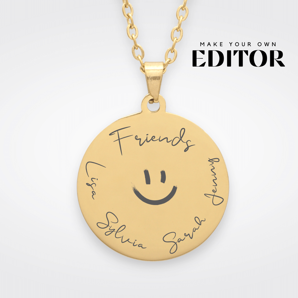 "Freunde"-Kette mit Namen