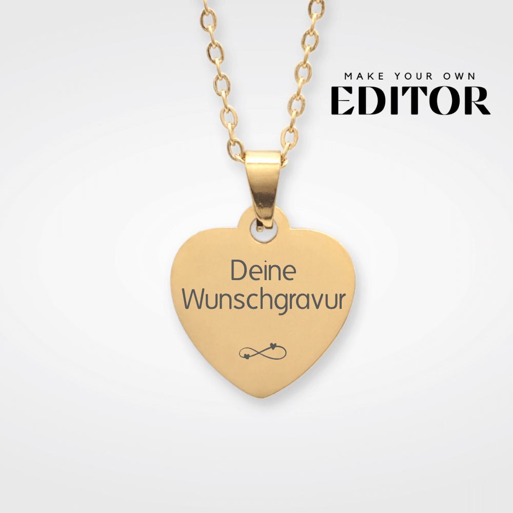 Kleine Herzkette mit Wunschgravur