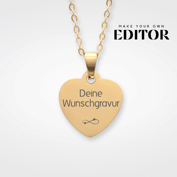 Kleine Herzkette mit Wunschgravur