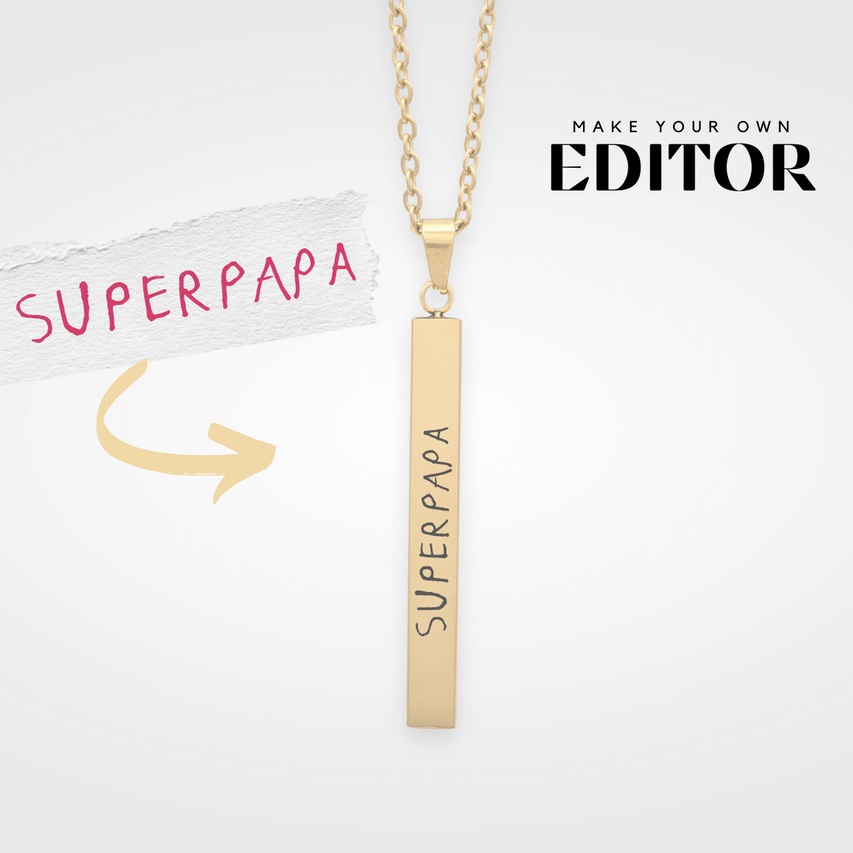 Säulenkette mit Handschrift