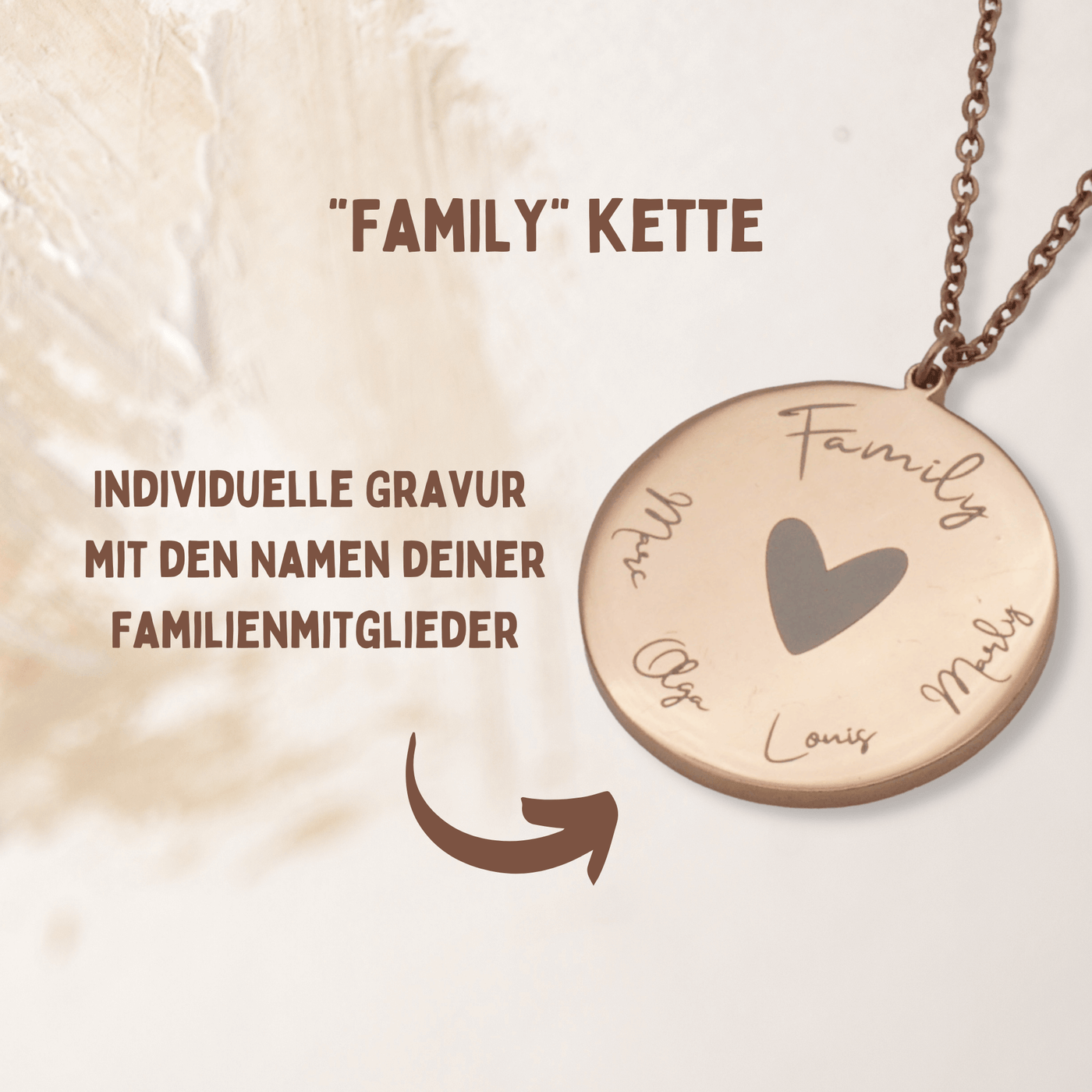 "Family" Kette mit Namen