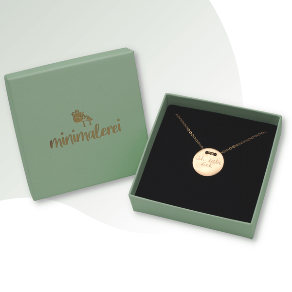 Rundes Medaillon mit Handschrift